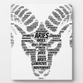 Aries Astrology Zodiac Sign Word Cloud Fotoplaat (Voorkant)