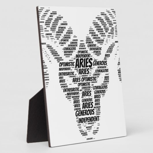Aries Astrology Zodiac Sign Word Cloud Fotoplaat (Zijkant)
