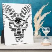 Aries Astrology Zodiac Sign Word Cloud Fotoplaat (Zijkant)