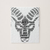 Aries Astrology Zodiac Sign Word Cloud Legpuzzel (Verticaal)