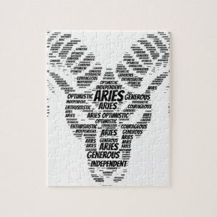 Aries Astrology Zodiac Sign Word Cloud Legpuzzel