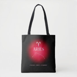 Aries aura dark version tote bag