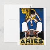 Aries Automobile -  Franse advertentie Briefkaart (Voorkant / Achterkant)