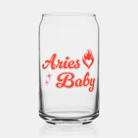 Aries baby glass blikvorm glas (Voorkant)