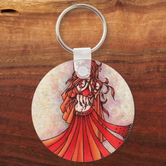 Aries Belly Dancer Art Sleutelhanger (Voorkant)