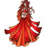 Aries Belly Dancer Fotobeeldje Ornament<br><div class="desc">De scharlakenrode zijde van haar kostuum glinsterde onder de lichten toen de buikdanseres op het podium stapte, haar bewegingen vloeiend en betoverend. Haar kastanjebruine haar, een cascade van vurige gemberkrullen, omlijst haar gezicht en leent haar een etherische schoonheid die het publiek boeide. Ze danste met een gratie die buitenaards leek,...</div>