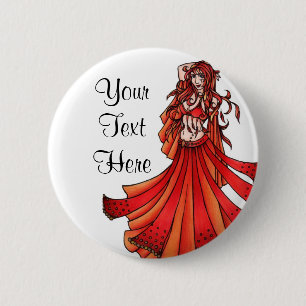 Aries Belly Dancer Ronde Button 5,7 Cm