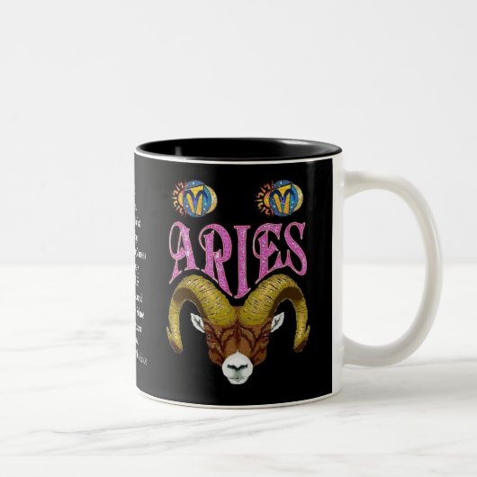 Aries Birth Sign Zodiac Mok (Rechts)