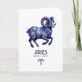 Aries Birthday Card Feestdagen Kaart