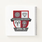 Aries Birthday Crest™ for April 1-19 Notitieboek (Achterkant)