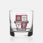 Aries Birthday Crest™ for April 1-19 Whisky Glas (Voorkant)
