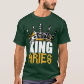 Aries Birthday Gifts King Aries Zodiac T-shirt (Voorkant)