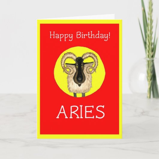 Aries Birthday Kaart (Voorkant)