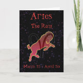 Aries Birthday-kaart Kaart (Voorkant)