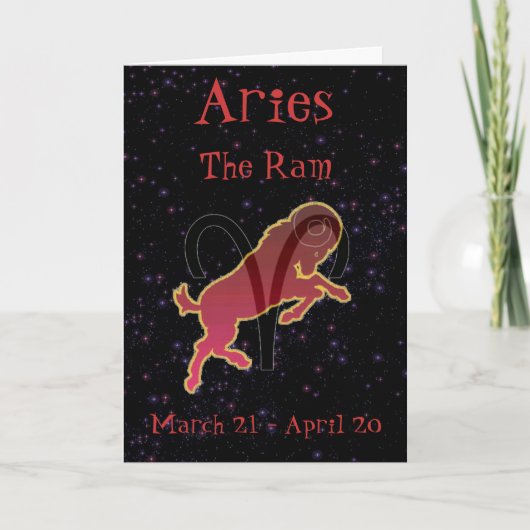 Aries Birthday-kaart Kaart (Voorkant)