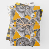 Aries Birthday Zodiac Bighorn Ram Animal art Crown Inpakpapier Vel (In situ)
