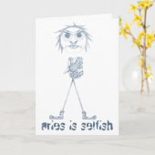 Aries [- BitchScope -] verjaardagskaart Kaart (Gele Bloem)