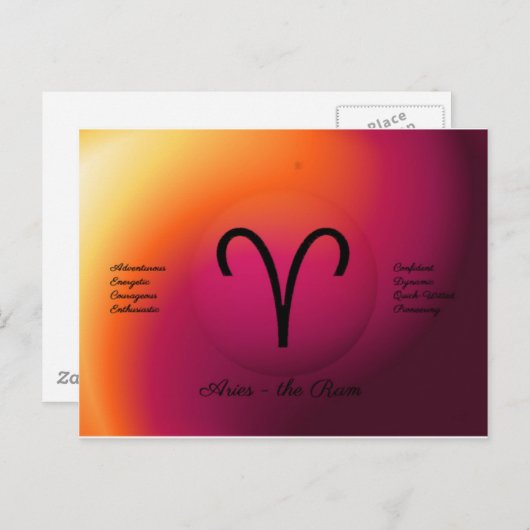 Aries Briefkaart (Voorkant / Achterkant)