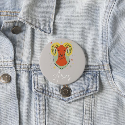 Aries button badge  (In situ)