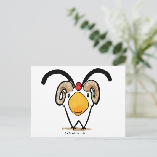 Aries Chicken Briefkaart (Staand voorkant)