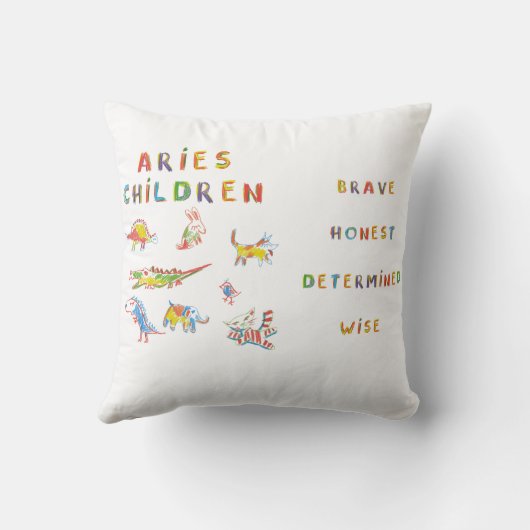 Aries Child Zodiac Astrology Pillow Kussen (Achterkant)