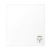 Aries chroomsymbool notitieblok (Voorkant)