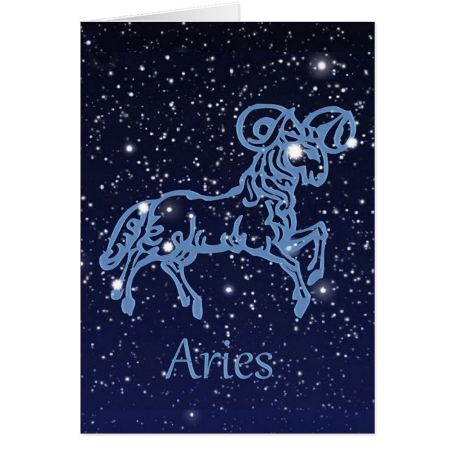 Aries Constellation and Zodiac Sign with Stars (Voorkant)