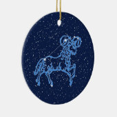Aries Constellation and Zodiac Sign with Stars Cer Keramisch Ornament (Rechts)