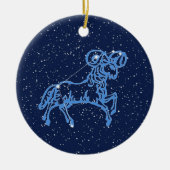 Aries Constellation and Zodiac Sign with Stars Cer Keramisch Ornament (Voorkant)