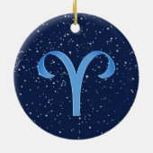 Aries Constellation and Zodiac Sign with Stars Cer Keramisch Ornament (Achterkant)