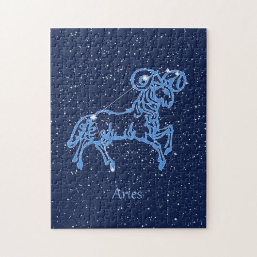 Aries Constellation and Zodiac Sign with Stars Legpuzzel (Verticaal)