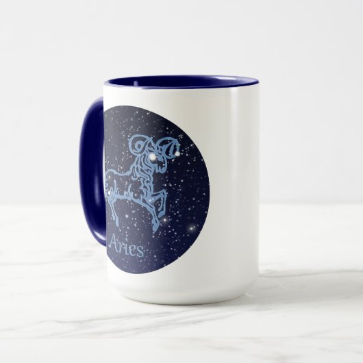 Aries Constellation and Zodiac Sign with Stars Mok (Voorkant links)