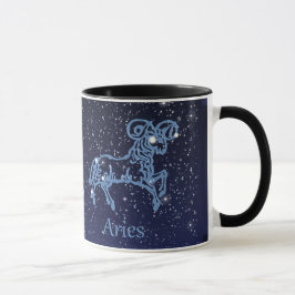 Aries Constellation and Zodiac Sign with Stars Mok