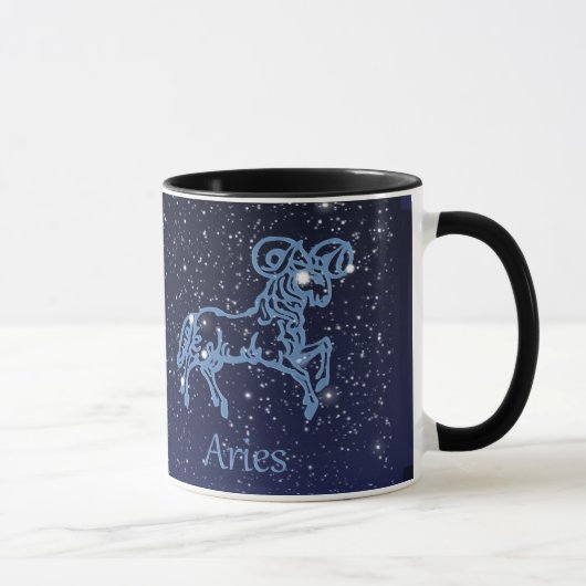 Aries Constellation and Zodiac Sign with Stars Mok (Rechts)