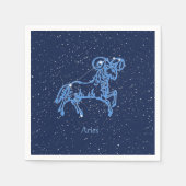 Aries Constellation and Zodiac Sign with Stars Servet (Voorkant)