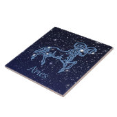 Aries Constellation and Zodiac Sign with Stars Tegeltje (Zijkant)