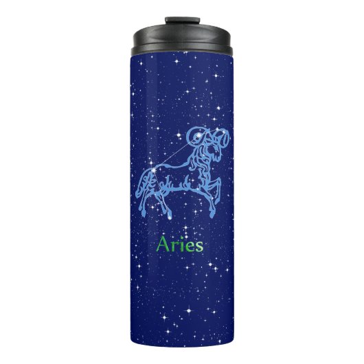 Aries Constellation and Zodiac Sign with Stars Thermosbeker (Voorkant)