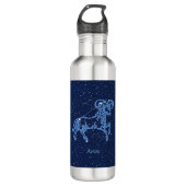 Aries Constellation and Zodiac Sign with Stars Waterfles (Voorkant)