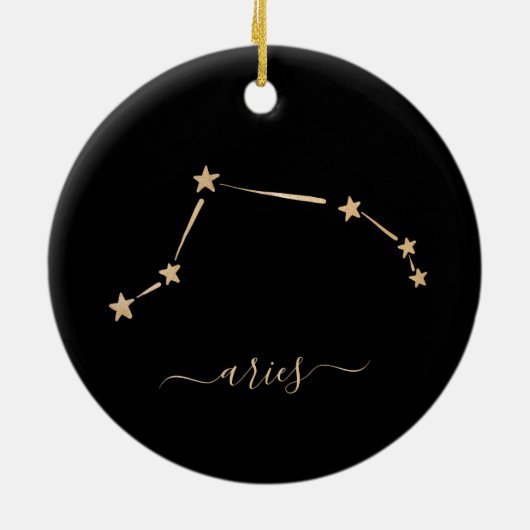 Aries Constellation Ceramic Ornament (Achterkant)