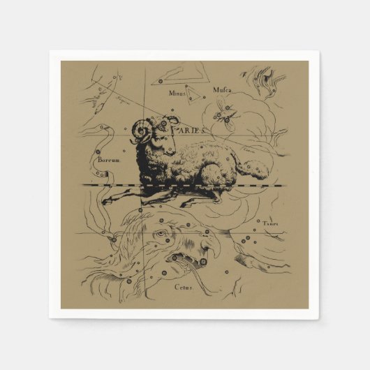 Aries Constellation Hevelius 1690 March 21 - apr19 Servet (Voorkant)