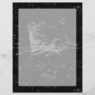 Aries Constellation Hevelius  op Black