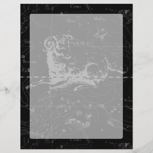 Aries Constellation Hevelius op Black (Voorkant)