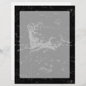 Aries Constellation Hevelius op Black (Voorkant / Achterkant)