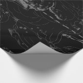 Aries Constellation Hevelius  op Black Cadeaupapier (Hoek)