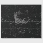 Aries Constellation Hevelius  op Black Cadeaupapier (Vlak)