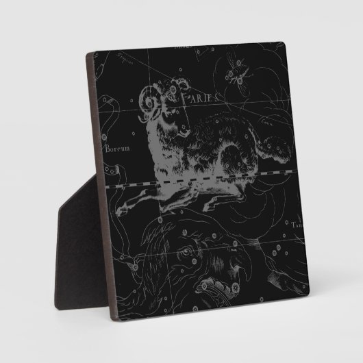 Aries Constellation Hevelius  op Black Fotoplaat (Voorkant)