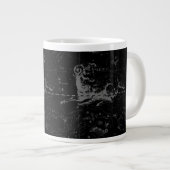 Aries Constellation Hevelius op Black Grote Koffiekop (Voorkant rechts)