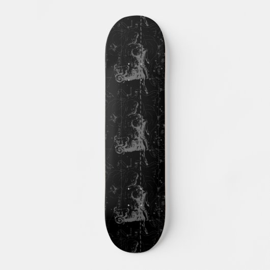Aries Constellation Hevelius  op Black Persoonlijk Skateboard (Voorkant)