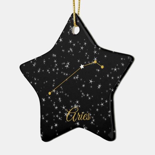 Aries Constellation Keramisch Ornament (Links)
