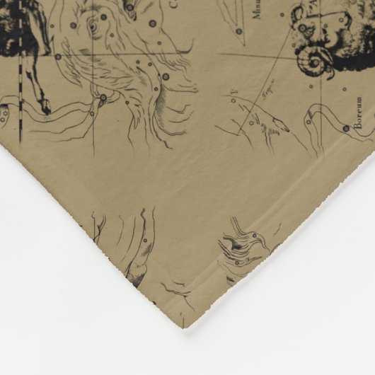 Aries Constellation Map Engraving by Hevelius Fleece Deken (Hoek)